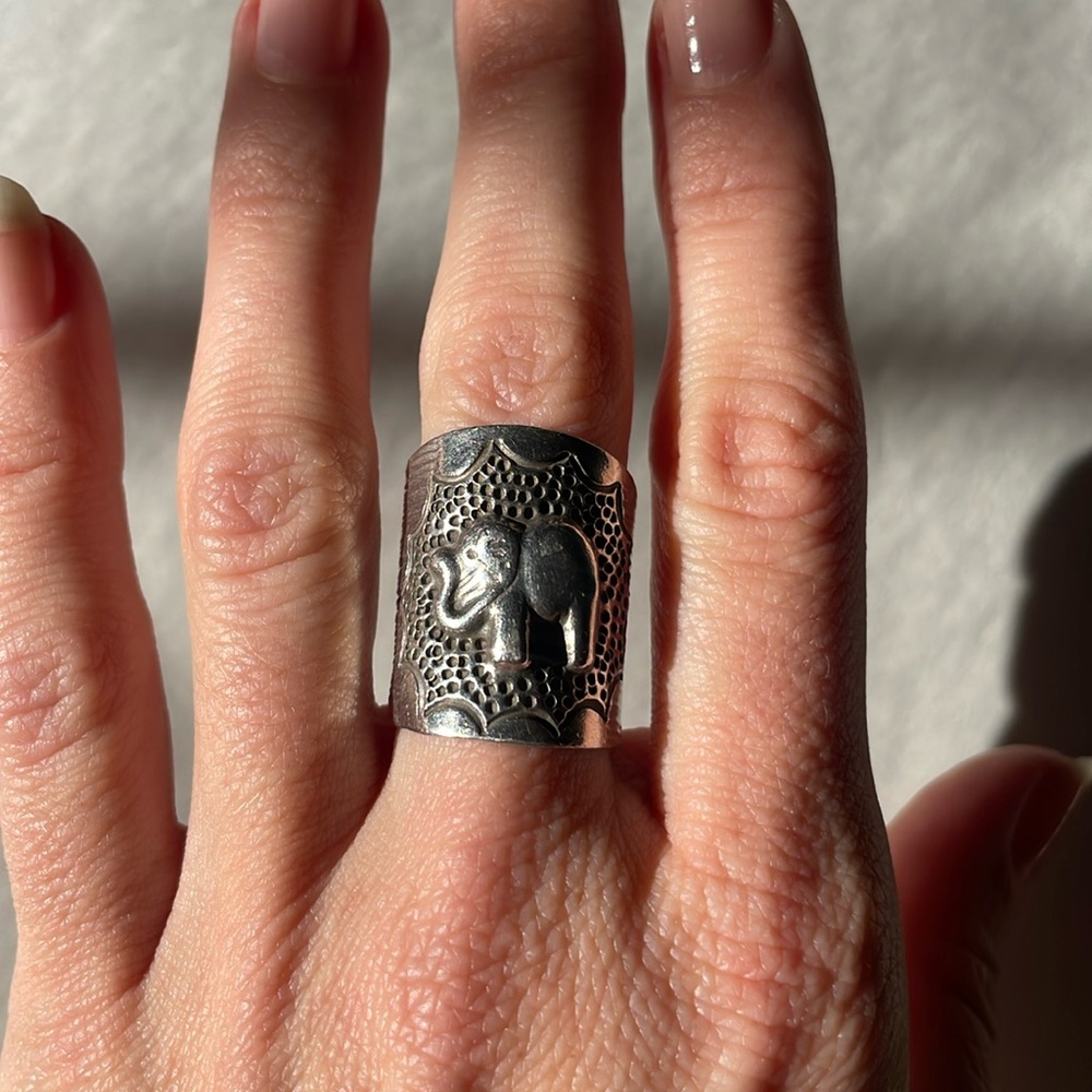 Silver Elephant ring